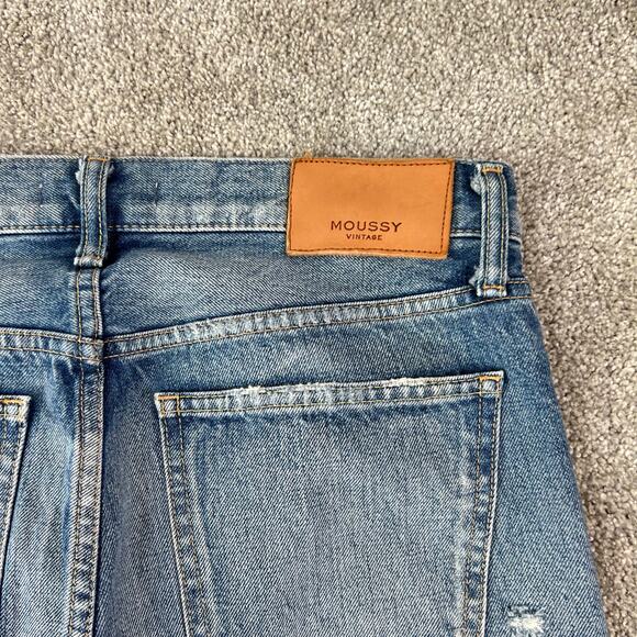 Moussy Vintage Bowie Tapered Mid-Rise Distressed 100% Cotton Jeans (Sz 27) - Picture 8 of 11